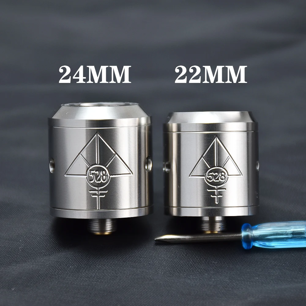 

GOON 528 RDA 24mm/22mm E-cigarette atomizer 316 SS Single / Dual Coils Rebuildable vape Tank fit 510 mech mod vs Coilturd AN RDA