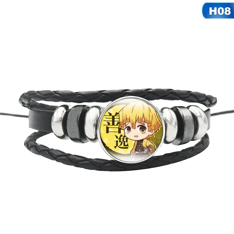 08 Модель года: фигурка кимецу без яйбы из аниме «Demon Slayer» Kamado Tanjirou Kamado Nezuko, браслет, фигурки, игрушки, подарок на Рождество - Окраска металла: 08