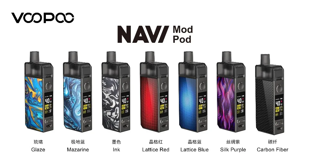 VOOPOO Navi Pod Комплект 40 Вт мод и 3,8 мл pod картридж vape Fit PnP катушка электронная сигарета MTL/DTL испаритель