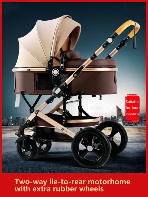 $US $156.80  Belecoo high landscape baby stroller 2 in 1 stroller can sit reclining newborn pram folding two way