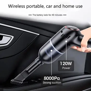 8000Pa Strong Suction Cordless Wireless Wet Dry Dual Use High Power Car Vacuum Cleaner for Unique Parts Portable Car Ornaments