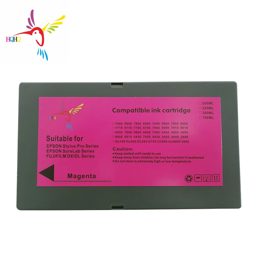 Magenta T5672-t5674 t5678 Пустой совместимый чернильный картридж с одноразовым чипом для принтера Epson 7400/9400 пустой чернильный картридж 7400 9400 - Цвет: Magenta