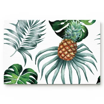 

Summer Tropical Leaves Pineapple Living Room Doormat Home Environmental Protection Bathroom Door Non-slip Floor Mat