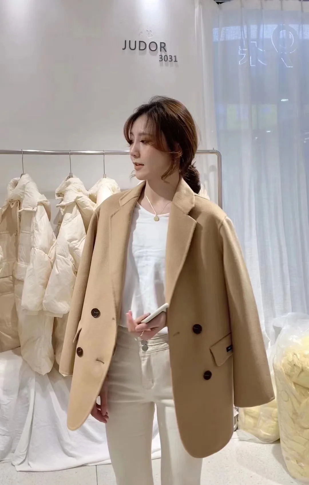 

[Shopping Mall Burst Product Wool Overcoat Female Seconds 169 Yuan] Autumn and Winter New Style 2020 Double-Sided Cashmere Wool