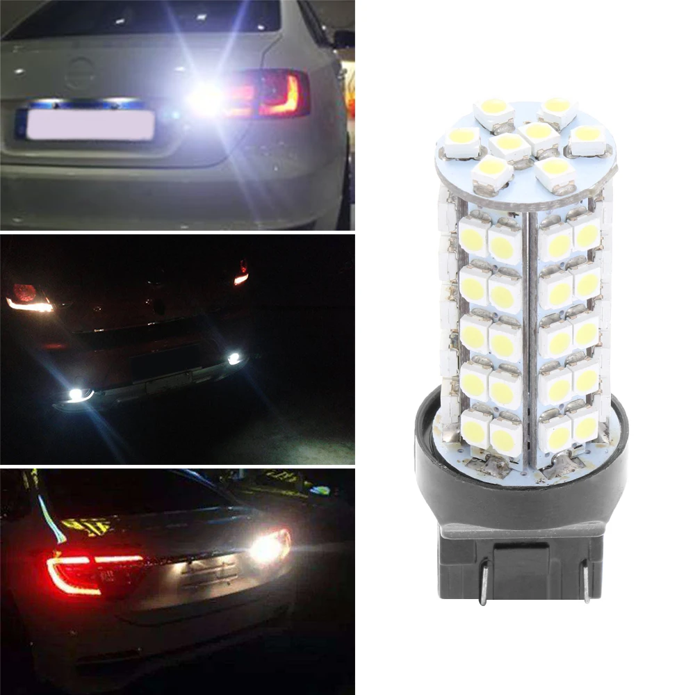 1 шт. 3157 68 SMD Автомобильный светодиодный стоп светильник лампы 6000K белый запасной