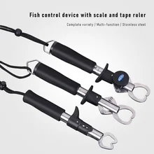 Fish Lip Gripper Holder Control  Fishing Clamp Device Grabber Pliers With Ruler Weight Scale Stainless Steel Fishing Tackle Too