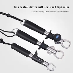 Fish Lip Gripper Holder Control  Fishing Clamp Device Grabber Pliers With Ruler Weight Scale Stainless Steel Fishing Tackle Too