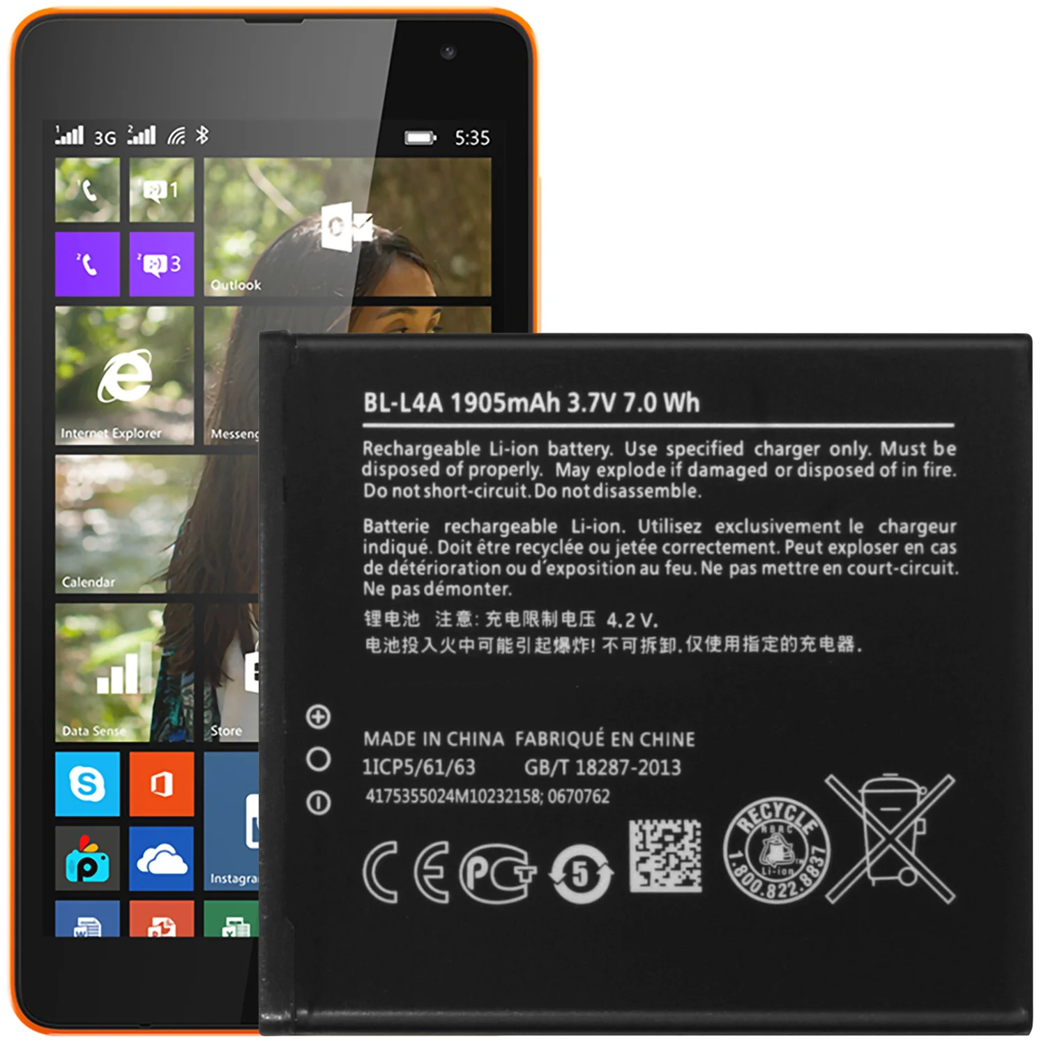 BL-L4A аккумулятор для Nokia Microsoft Lumia 535 RM-1090 запасная часть ремонта | Мобильные
