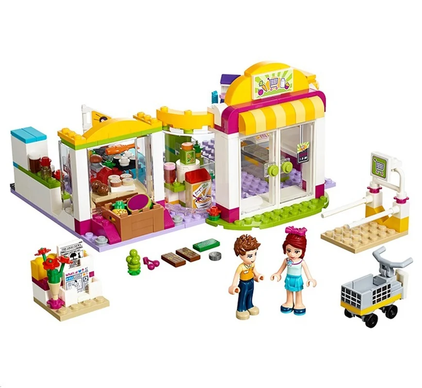 

Building Block 10494 Compatible Legoings Friends Heartlake Supermarket 41118 Model Emma Mia Educational Toy For Children