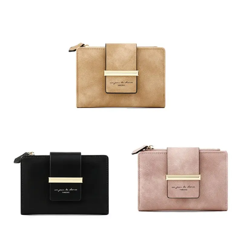 Женский двойной короткий кошелек держатель для карт Портмоне 517D