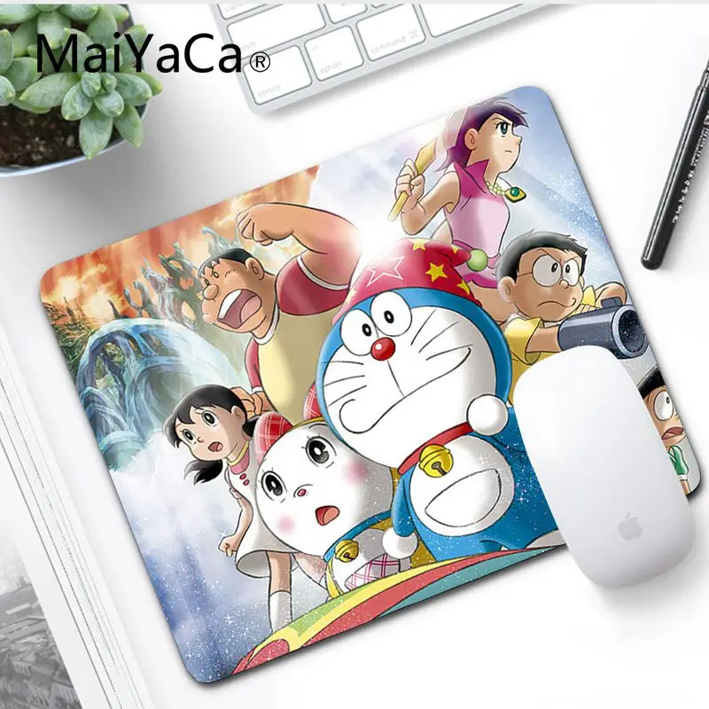 MaiYaCa простой дизайн Doraemon прочный резиновый коврик для мыши коврик большой коврик для Мыши Компьютерный коврик для ПК - Цвет: No LockEdge 18x22cm