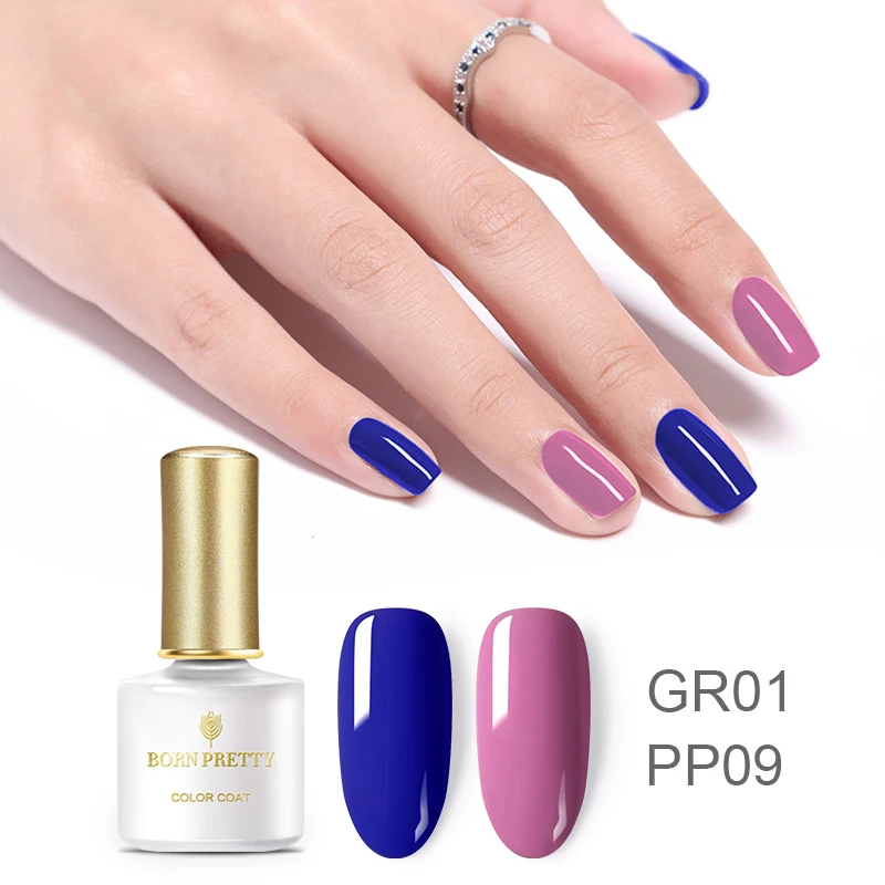 GR01 PP09 BORN PRETTY 2 Бутылки 6 мл УФ-гель замачиваемый для ногтей УФ-светодиодный набор гель-лака для ногтей в стиле ретро спортивный стиль лак для ногтей маникюрный лак для ногтей - Color: GR01 PP09