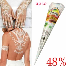 

India Professional Tattoo Painting Paste Herbal Henna Cone Temporary Waterproof Tattoo Body Art Paint Ink Tattoo Girlfriend Gift