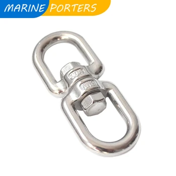 

304 Stainless Steel Eye To Eye Anchor Swivel Shackle Ring Connector Double Ended Swivel Eye Hook 4mm 5mm 6mm 8mm 10mm 12mm 16mm