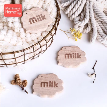 

1pcs Baby Wooden Teether Pacifier Clip Chain Pendant Beech Animal Christmas Gift Wooden Rodent Blank Milk Toys Children'S Goods