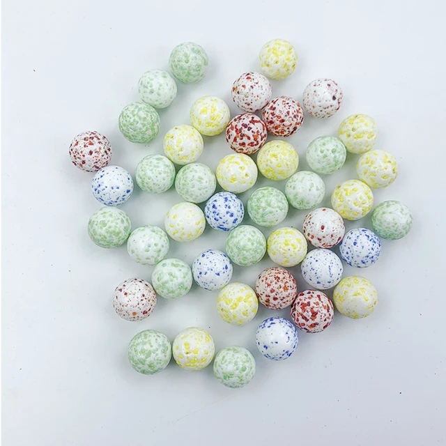 20 PCS 16 Mm Game Pinball Machine Cattle Small Marbles Pat Toys Parent- Child Beads Glass Ball Console Cream of Bouncing Ball 2