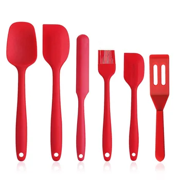 

Silicone Spatula Set-6 Piece NonStick Rubber Spatula Set Stainless Steel Core-450 ° F Heat Resistant Spatula Kitchen Utensil Set