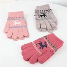 Children Knitted Wool Gloves Christmas Elk Cashmere Full Finger Mittens Xmas Warm Gloves For Kid Boy Girl Guantes Invierno Mujer Children Knitted Wool Gloves Christmas Elk Cashmere Full Finger Mittens Xmas Warm Gloves For Kid Boy Girl Guantes Invierno Mujer