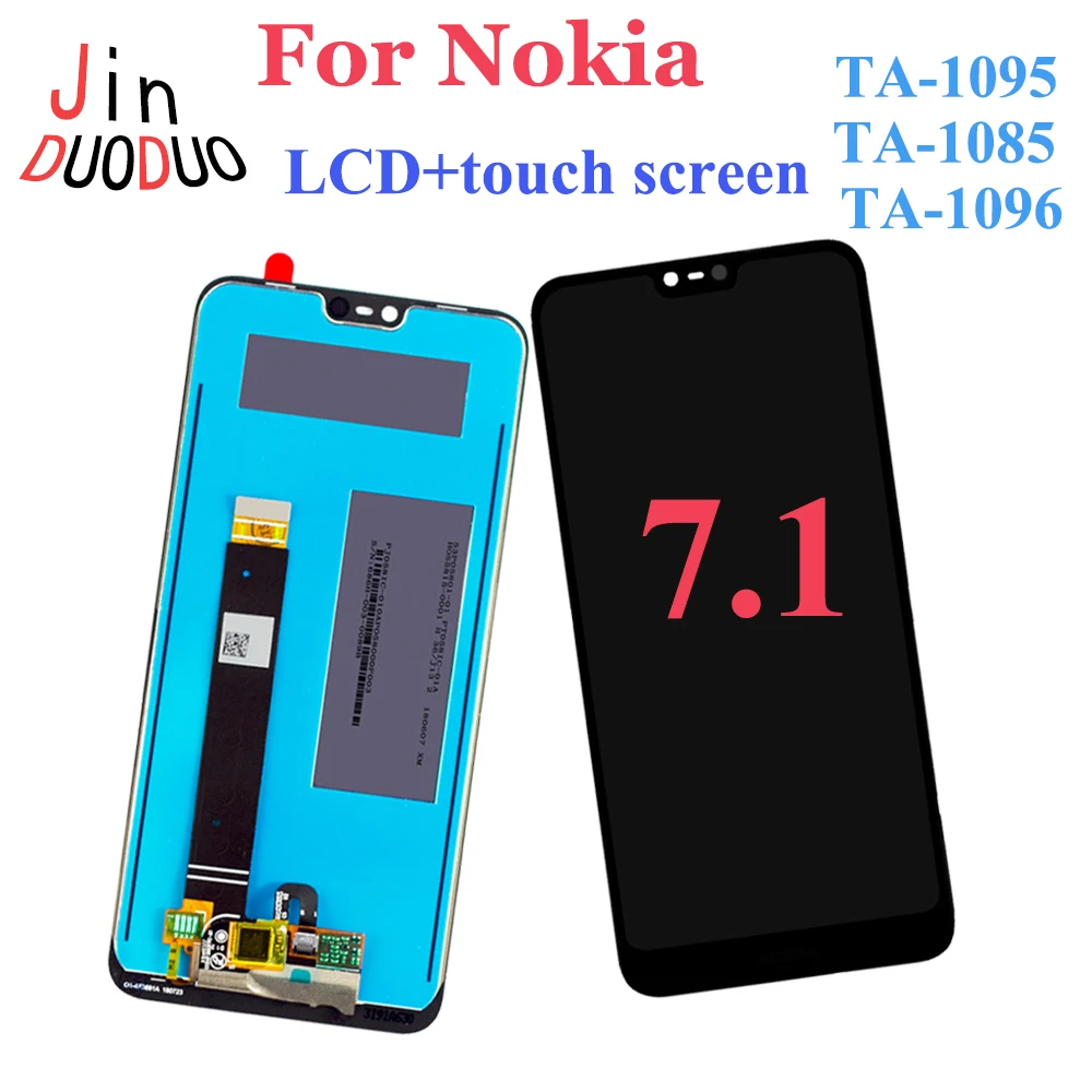 5.84 "Originale Per Nokia 7.1 Display Lcd Touch Screen Digitizer Per Nokia 7.1 Display Con Sostituzione Cornice Ta-1085 1095 Ta-1096