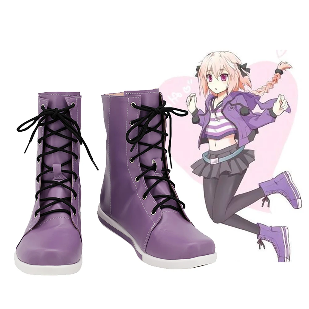 

Fate Astolfo Purple Shoes Cosplay Fate Stay Night Astolfo Cosplay Boots Customized Shoes for Men and Women