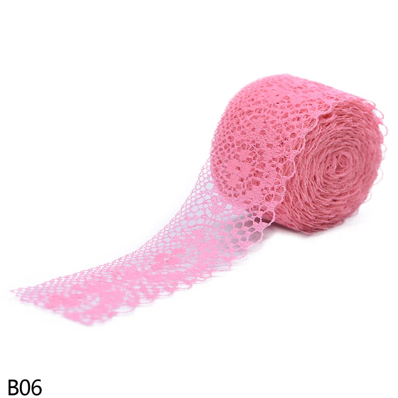 B06 peach 10/20 м 38 мм белая кружевная лента DIY вышитая кружевная отделка ленты для шитья одежды Свадебные украшения Аксессуары - Цвет: B06 peach