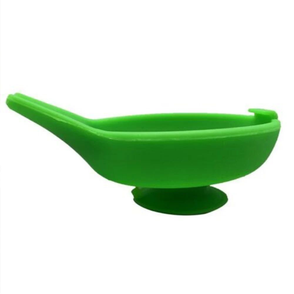 Держатель для утвари, безопасная для пищевых продуктов Кухонная силиконовая ложка, подставка для отдыха, термостойкий шпатель на присоске, детская чаша, крышка для горшка - Цвет: Зеленый