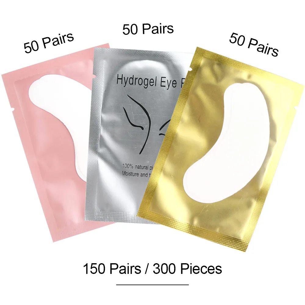 150pairs Set 1 Бумажные накладки для ресниц под глазами 50/100/150 пар для наращивания ресниц Гидрогелевая коллагеновая ворса для профессиональных инструментов для макияжа - Цвет: 150pairs Set 1