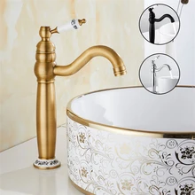 Basin Taps Bathroom Faucet Ceramic Surface Basin Sink Solid Waterfall Faucets Single Handle Water Mixer Taps Bathroom Faucet