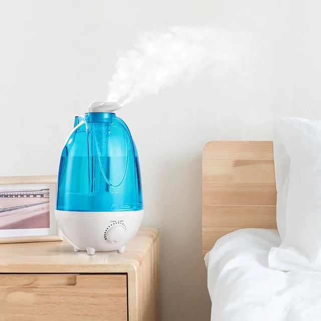 Ultrasonic Air Humidifier Mini Aroma Humidifier Air Purifier With LED Lamp 4L Humidifier Portable Mist Maker For Home Office 4