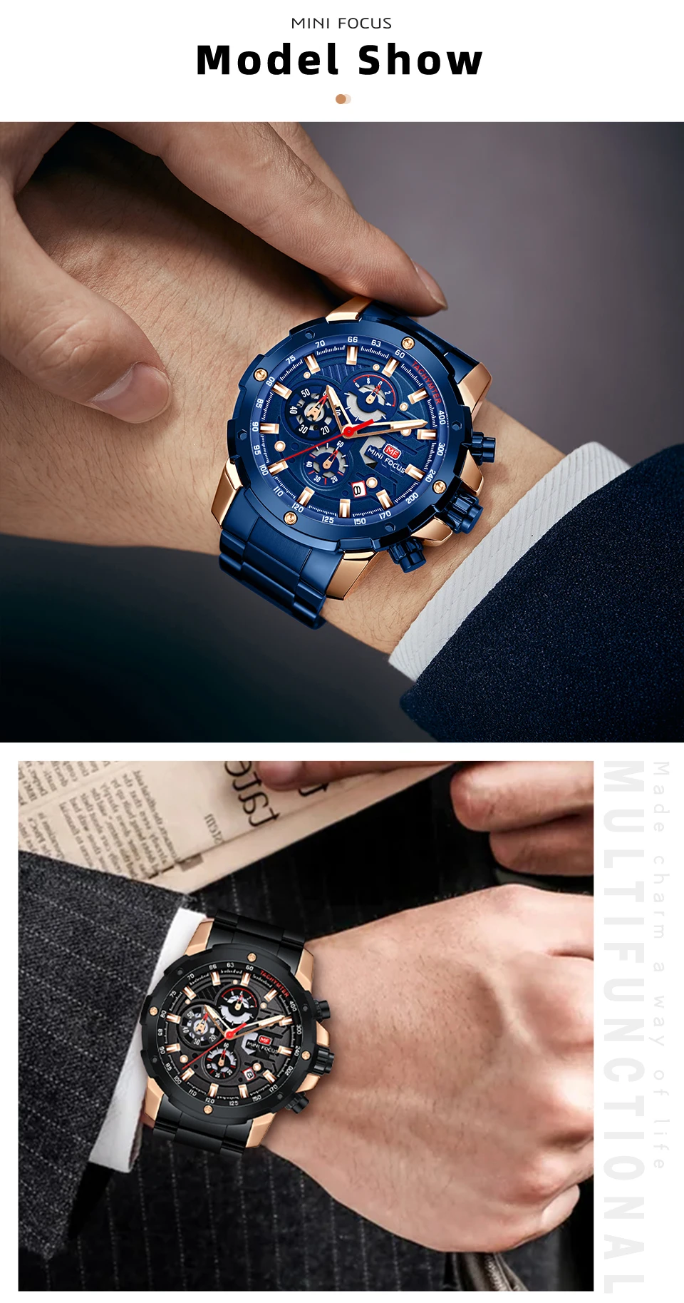 MINI FOCUS Quarzuhr für Herren, wasserdicht_voghion.com