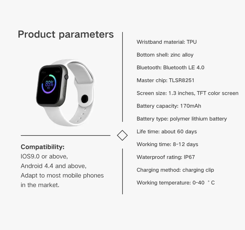 Женские Смарт-часы с сердечным ритмом IP67, водонепроницаемые, Bluetooth, женские спортивные Смарт-часы, Whatsapp, Android, для Apple, Xiaomi, huawei