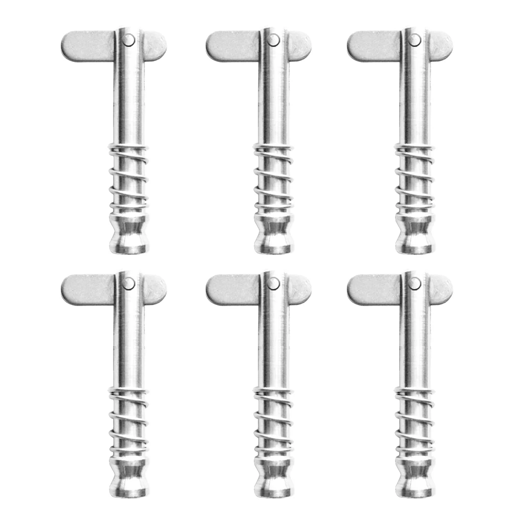 6Pcs Stainless Steel Peg Pin Spring Bar  For Boat Bimini Top Deck Hinge