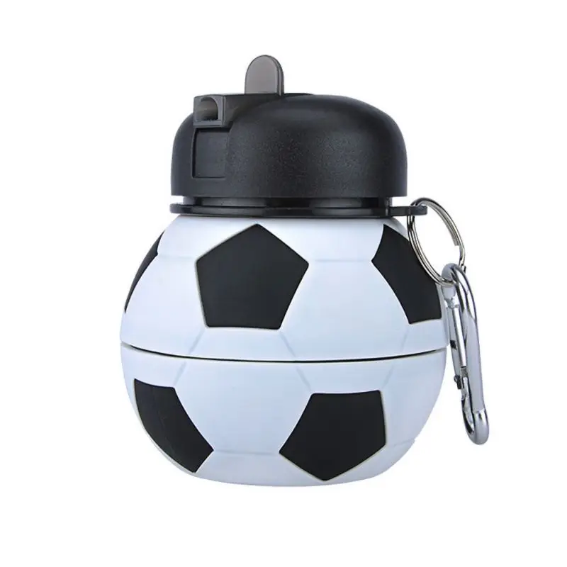 

Collapsible Silicone Football Shaped Water Bottle, Portable Travel Bottle For Sport Outdoor School