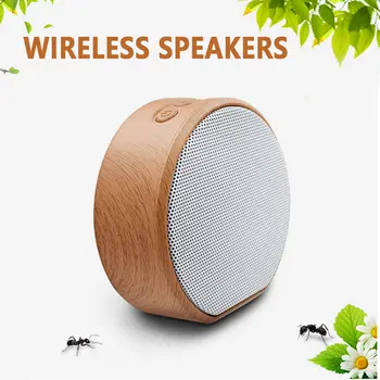 

Gosear Portable Mini Bluetooth Speaker Vintage Wood Grain Wireless Speaker for Birthday Christmas New Year Gift Home Decoration