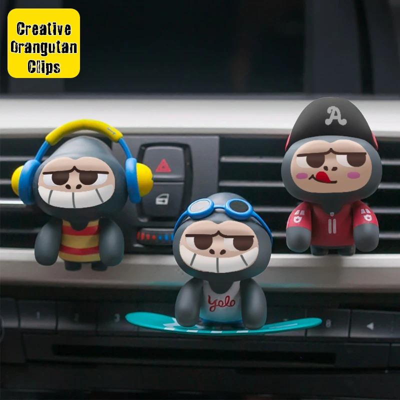 1 шт. ПВХ освежитель воздуха для автомобиля креативный мультяшный орангутанг