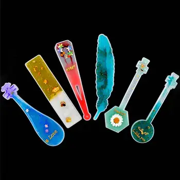 

Vintage Musical Instruments Shaped Bookmark Silicone Molds DIY Resin Craft Tools Feather Book Mark Mold Epoxy Resin Jewelry