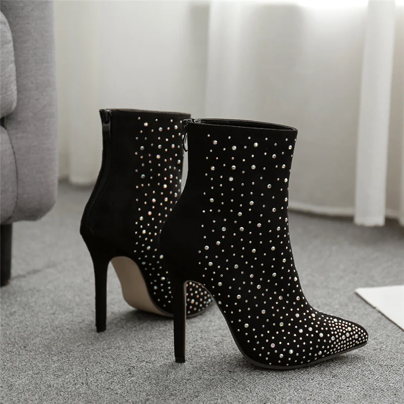 pencil heel ankle boots