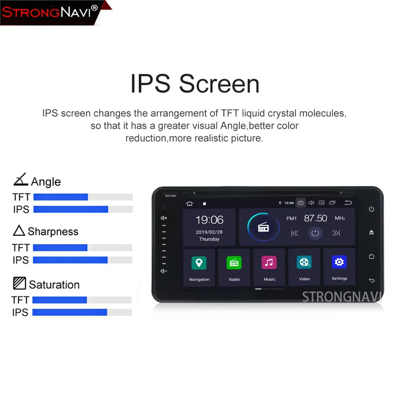 Ips DSP 6,95 дюймов 4G 64G Android 9,0 Автомобильный gps навигатор Универсальный dvd-плеер для Toyota Corolla Поддержка камеры заднего вида Wifi BT