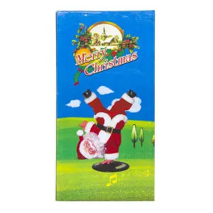 Christmas Decorations Electric Handstand Street Dancing Santa Claus Doll with Music Children's Toys Ornaments