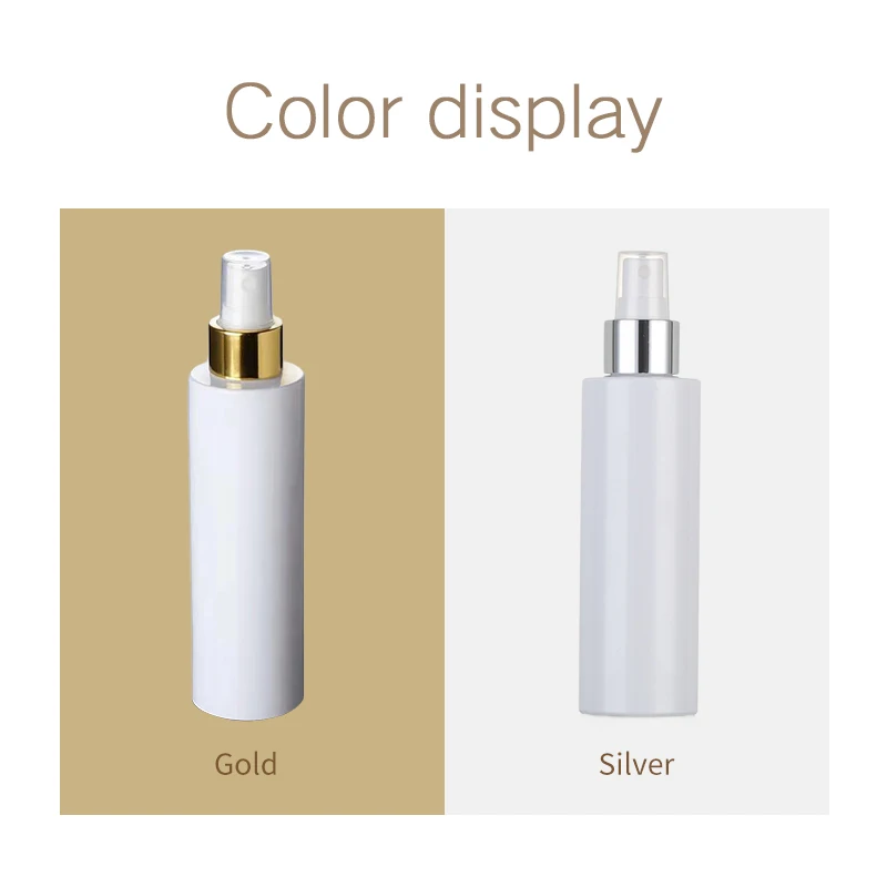 

24pcs/lot 100ml 150ml 200ml spray bottle white PET bottle with spray pump lid for liquid cosmetic container refillabl travel use