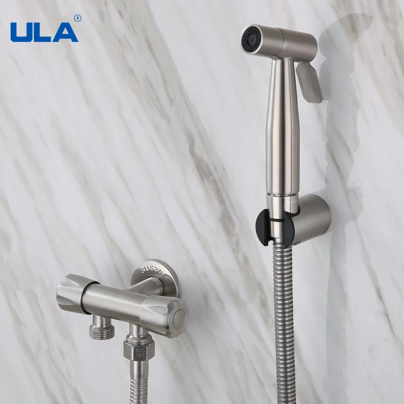 ULA ชุดหัวฉีดหัวก๊อกห้องน้ำสแตนเลสแบบพกพา, ชุดหัวฉีดชำระสำหรับห้องน้ำ 1