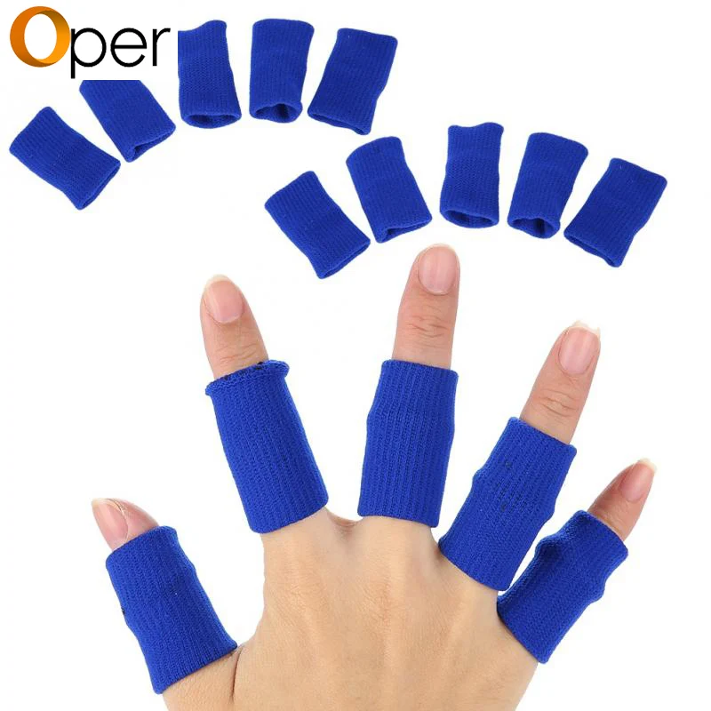 

10Pcs Stretchy Flexible Fingers Sleeve Support Finger Protector Sports Aid Arthritis Band Wraps Posture Corrector Finger Support