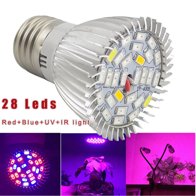 Full Spectrum Led Grow Light Bulbs E27 Plant Growing Lights Lamp for indoor Hydroponics Room cultivo Vegetable Flower Greenhouse