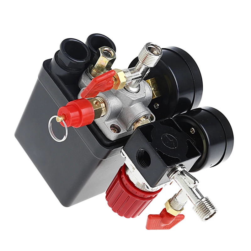 Новое поступление 120PSI воздушный компрессор давление клапан переключатель коллектор рельеф регулятор манометры Прямая поставка поддержка
