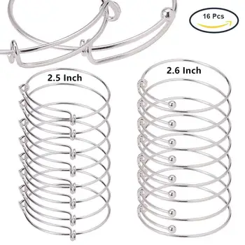 

1 Set Adjustable Wire Blank Bracelet Expandable Bangle for DIY Jewelry Making