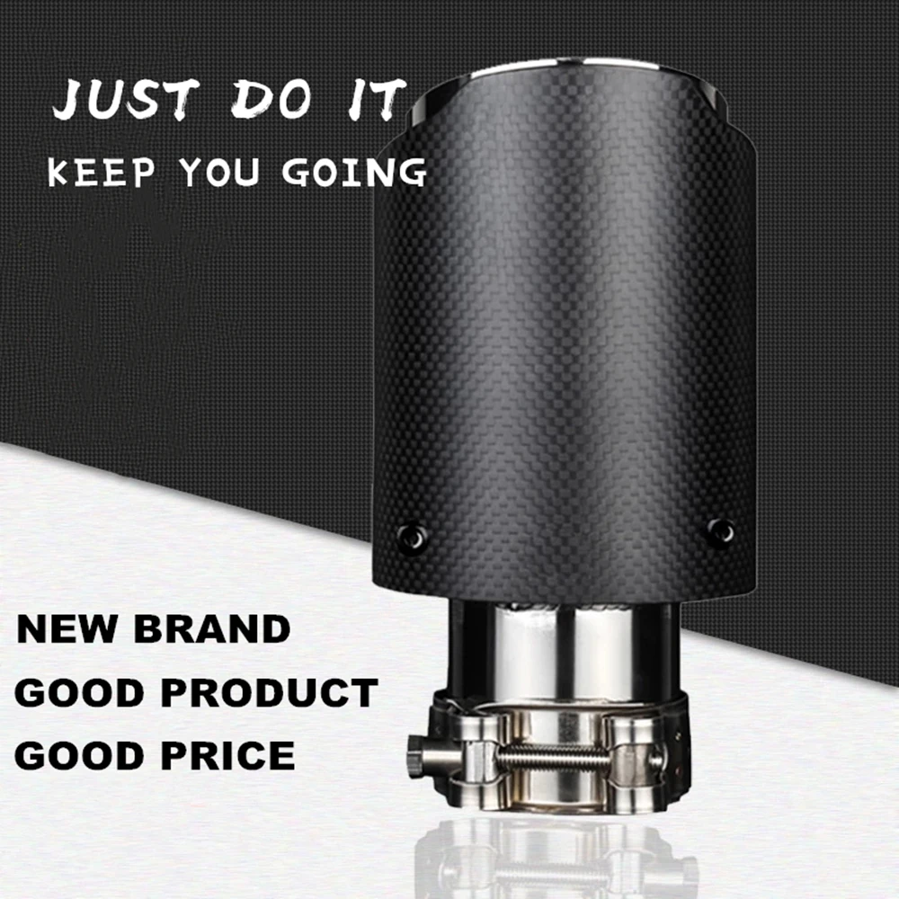 New Brand 89mm Carbon Fiber Stainless Steel Universal Muffler for BMW MAZDA NASSAN HONDA TOYOTA Rear Decorated-exhaust Pipe New Brand 89mm Carbon Fiber Stainless Steel Universal Muffler for BMW MAZDA NASSAN HONDA TOYOTA Rear Decorated-exhaust Pipe