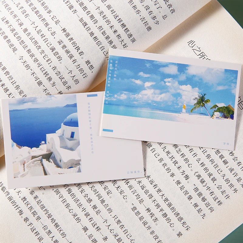 28 Sheets/Set Summer Blue Sky Lomo Card Mini Postcard Birthday Letter Envelope Gift Card Message