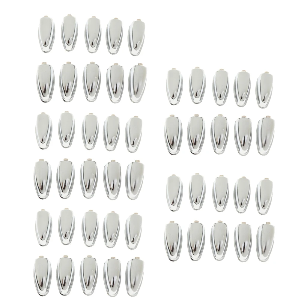 

MagiDeal 50pcs Percussion Drum Set Lugs Silver Hardware DIY for Drum Player