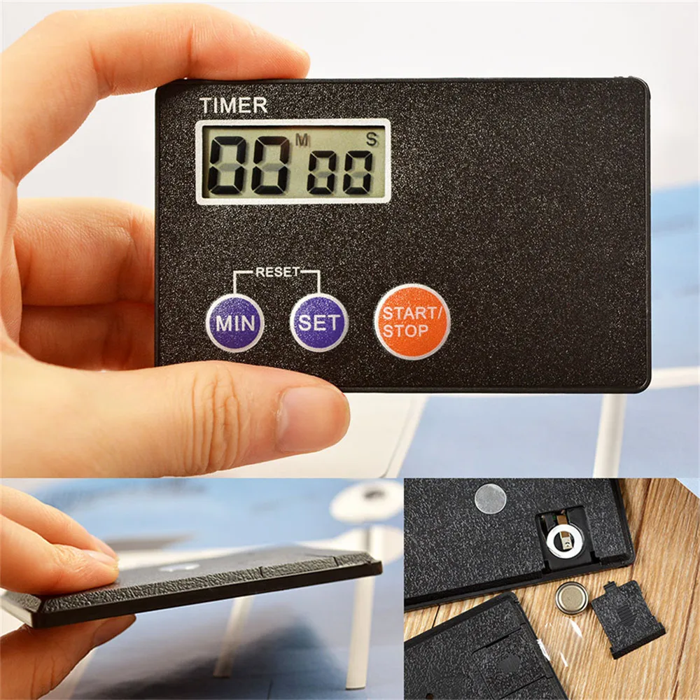 Digital Kitchen Timer Countdown Alarm Clock Home Cooking Food Practical Supplies Tools Electric Kitchen Accessories Black White