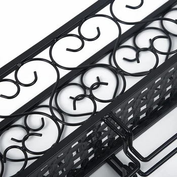 

White Black Wine Rack Wall Mounted Bottle Champagne Glass Holder Bar Accessory Fittings For 6 Bottles And Presents Them